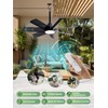 LANMEL 28 Inch Plug-In Outdoor Ceiling Fan with Light and