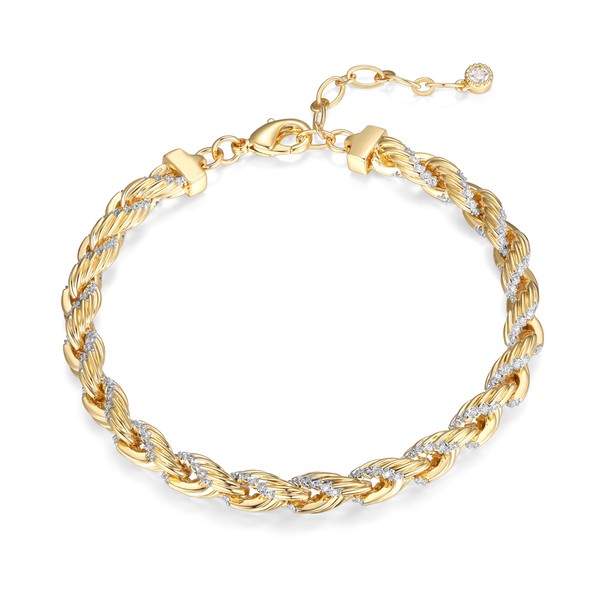 MORGAN & PAIGE Fine Silver, 18K Yellow Gold Plated Cubic