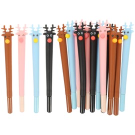 Ciieeo Pack of 16 Christmas Gifts for Women Christmas Ballpoint Pens in Stag Head Shape Christmas Gifts Small Items Gift Filling Ballpoint Pen High Quality Merry Pen Man Pencil Case