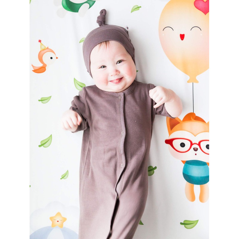 Babysoy - Albornoz orgánico Moderno y sólido, Harbor, 3-6 Meses