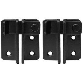 2 PCS Stainless Steel Matte Black PadLock Hasp Latches for Wooden Door Cabinets Pet House (45mm x 42mm)