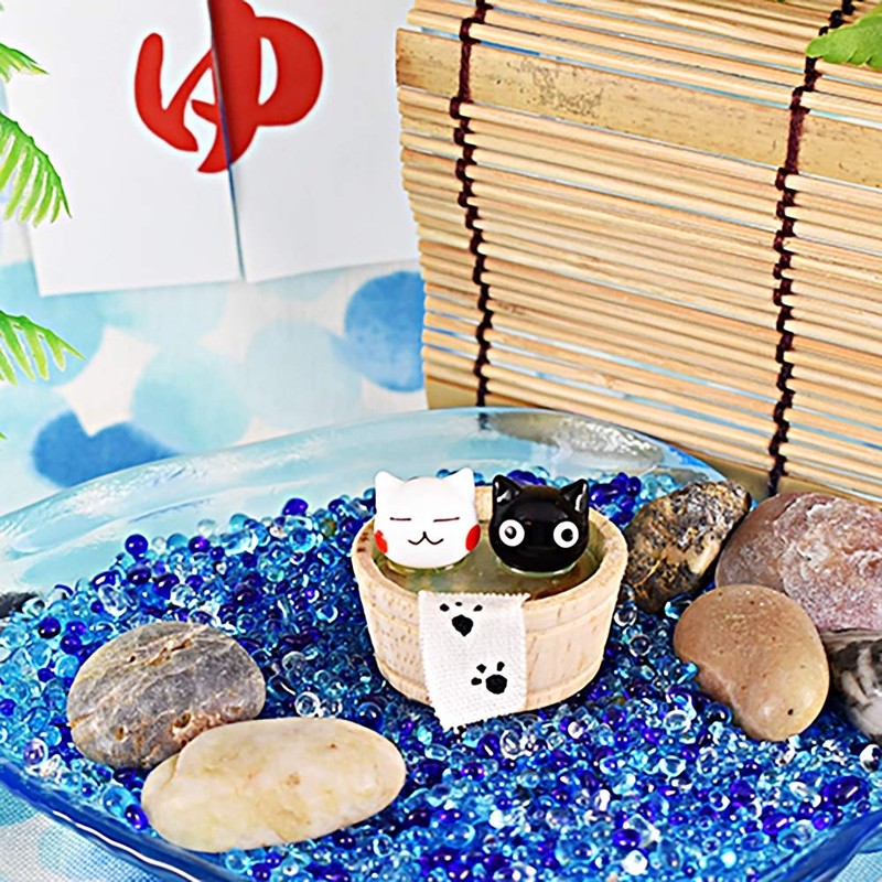 CYK1212 Cute Handmade Glass Work Hot Springs Cat Pair
