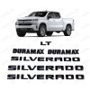 GM 19-25 Silverado Duramax Tailgate Letter Emblem Nameplate LT Kit