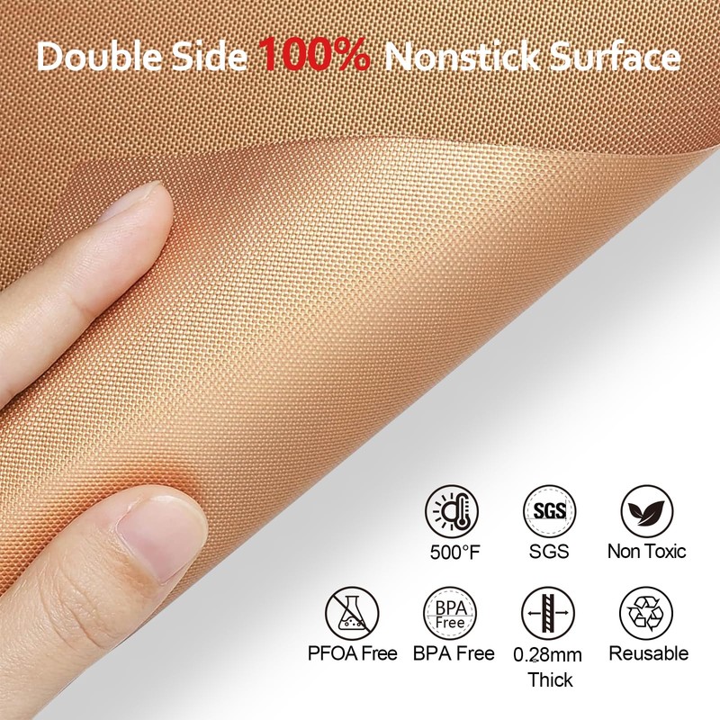 Demiwise 2 Pack Copper Oven Liners for Bottom of Oven,