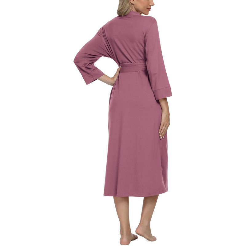 Xpenyo Women's Maternity Sleepwear Robes Long Bathrobe Pregnancy Loungewear Labor/Delivery/Nursing/Hospital