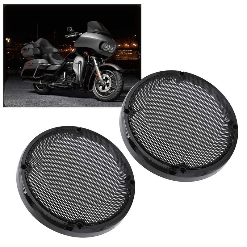 Motorcycle Speaker Mesh Cover Grille Saddlebag Lid Motors Audio Accessory