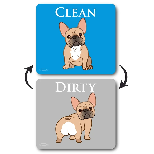 Brothers Bench French Bulldog Dog Butt Clean Dirty Dishwasher Magnet,