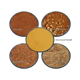 Five Things for Chicken Wings Gift Set - Contains: 5 Plastic Jars (1 each of: Wing Zing, Wing Sauce Powder, BBQ Sweet Blend, Thai Seasoning and Buffalo Blue)