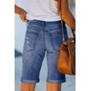 Necooer Womens Blue Five Points Denim Shorts Summer High Waist