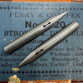 Perry & Co No. 420 EF Pen Nib RARE Dip Pen Calligraphy Plume Double Grind