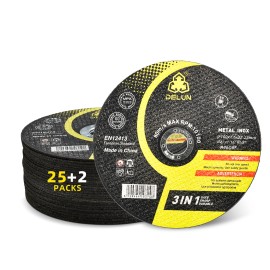 DELUN 6 Inch Thin Metal Cutting Disc - 1/16" Thickness Stainless Steel Cut Off Wheel 7/8" Arbor for Angle Grindermaterial: Aluminum Oxide, grit: 40, size: 150mm