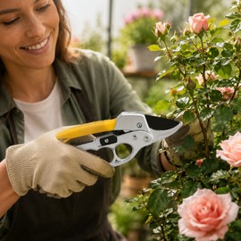 Garden Pruning Shears for Plant Trimming – High Carbon Steel Branch Cutter with Rubber Grip for Home Gardens