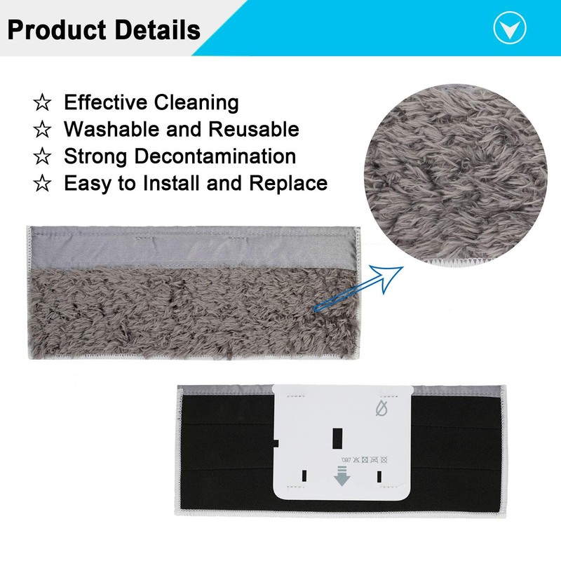 Extolife 8 Pack Washable and Reusable Mopping Pads for iRobot