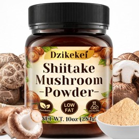 10 Oz Pure Shiitake Mushroom Powder, 100% Natural Umami Seasoning, Mushroom Powder Seasoning for Cooking, Soups, Broth, Vegan & Plant Based Recipes, Coffee Drinks