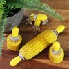 com-four® 8 x Corn Forks with 2 Stainless Steel Tines,