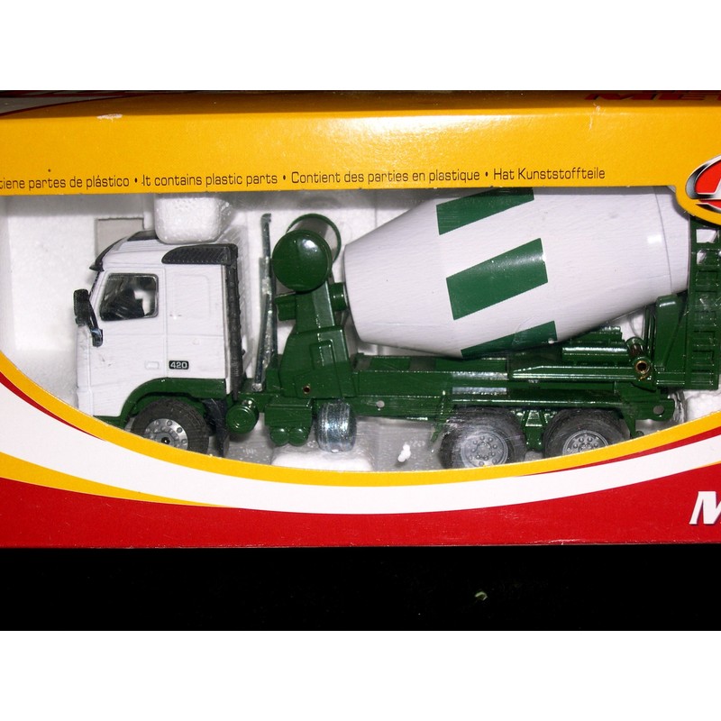 Volvo FH12-420 Cement Mixer, 1:50 Scale Die Cast Truck, Green