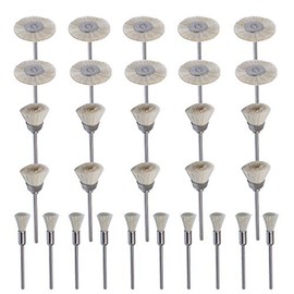 HEYMOUS Polishing Brushes Nylon Bristle Cup Brush Cleaning Brush Kit Soft Jewelry Buffing Wheels Mandrel 2.35 MM