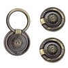 YankMooM Antique Drawer Pulls Bronze Dresser Pull Rings Round Drawer