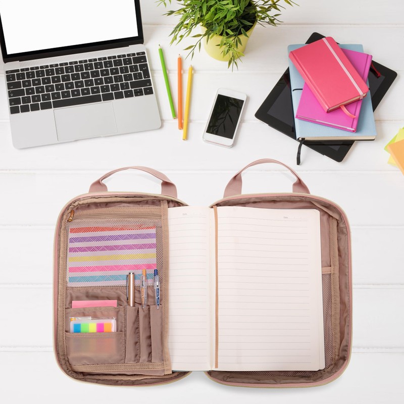 Teamoy Multi-Functional Journal Supplies Storage Case, Notebook Holder with Pen