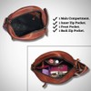 Madosh, Women's Genuine Leather Crossbody Semi-Circle Shape Purse Round Shoulder