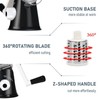 KEOUKE Rotary Cheese Grater Hand Crank Black - Shredder Slicer