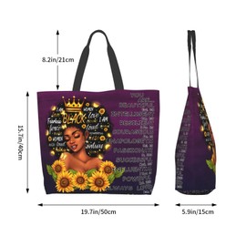 IAGM African American Tote Bags For Women Afro Women Shoulder Bag Black Art Satchel Handbags For Shopping,Work,Grocery,Gym