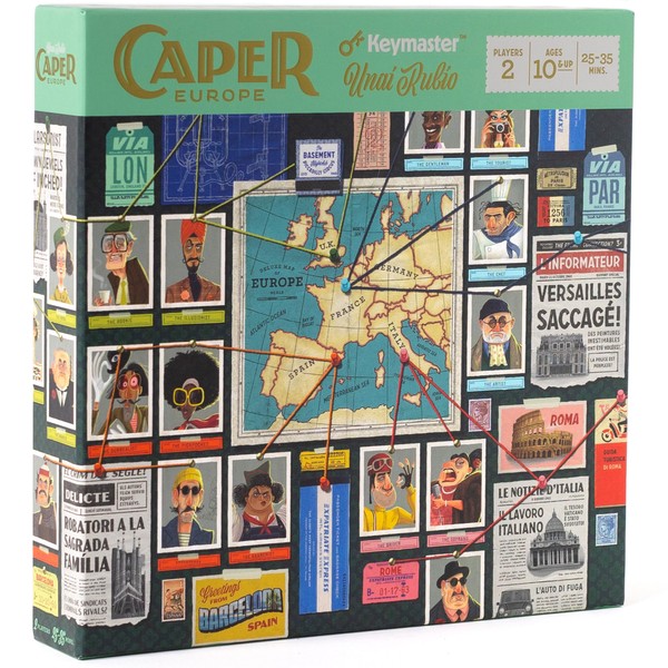 Keymaster Games Caper Europe | Strategic Two-Player Board Game for