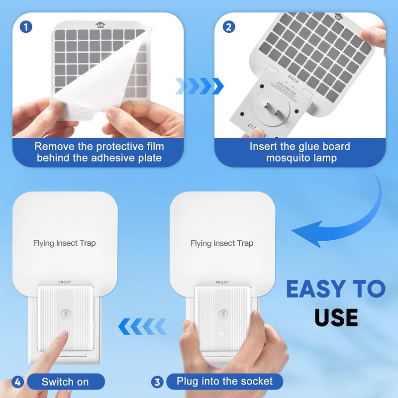 20 Packs Sticky Replacement Glue Card，Fly Trap Indoor Refill，Gnat Traps