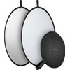 32" Silver and White Collapsible Light Reflector