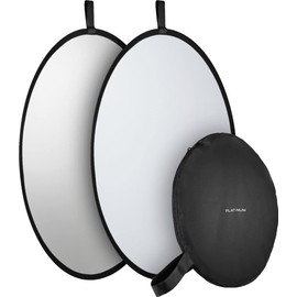32" Silver and White Collapsible Light Reflector