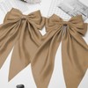 Hair Bows for Women, 2Pcs Grey Brown Bow Hair Clips