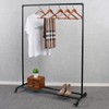 MBQQ Industrial Pipe Clothing Racks on Wheels,47in Length Heavy Duty