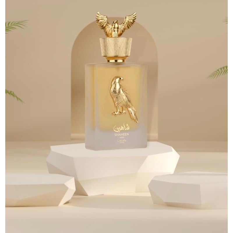 Lattafa Shaheen Gold for Unisex Eau de Parfum Spray, 3.4