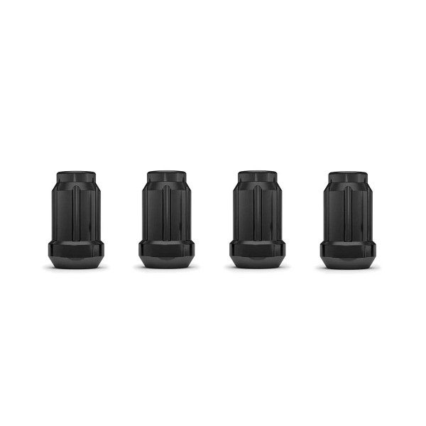 WheelCollections White Knight 3804BK-4 Black Chrome 1/2"-20 Spline Lug Nut