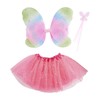 Mud Pie Baby Girls' Tutu Wing Wand Set, Hot Pink,