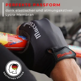 MACCIAVELLI Cycling Gloves Men Women - Half Finger MTB Cycling Gloves - Summer Cycling Gloves for Mountain Bike, Road Bike & Downhill