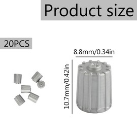 GroveEss 20PCS Plastic Tire Valve Caps,Universal Dust Proof Car Tyre Caps Cover with O-Ring,Grey Dust Caps Auto Accessories for SUV Motorbikes Motorcycles Trucks Bikes Bicycles