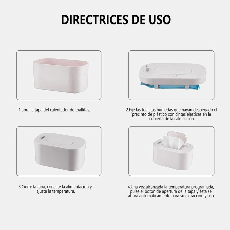 Calentador De Toallitas Húmedas Led Termostato Para Bebés