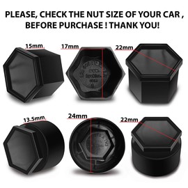 SkinoEu Wheel Bolts Wheel Nuts Rim Lock Nuts Caps Wheel Nut Covers Wheel Bolt Caps Wheel Nut Caps Plastic Covers Universal 17 mm Green Black Skull NB 11