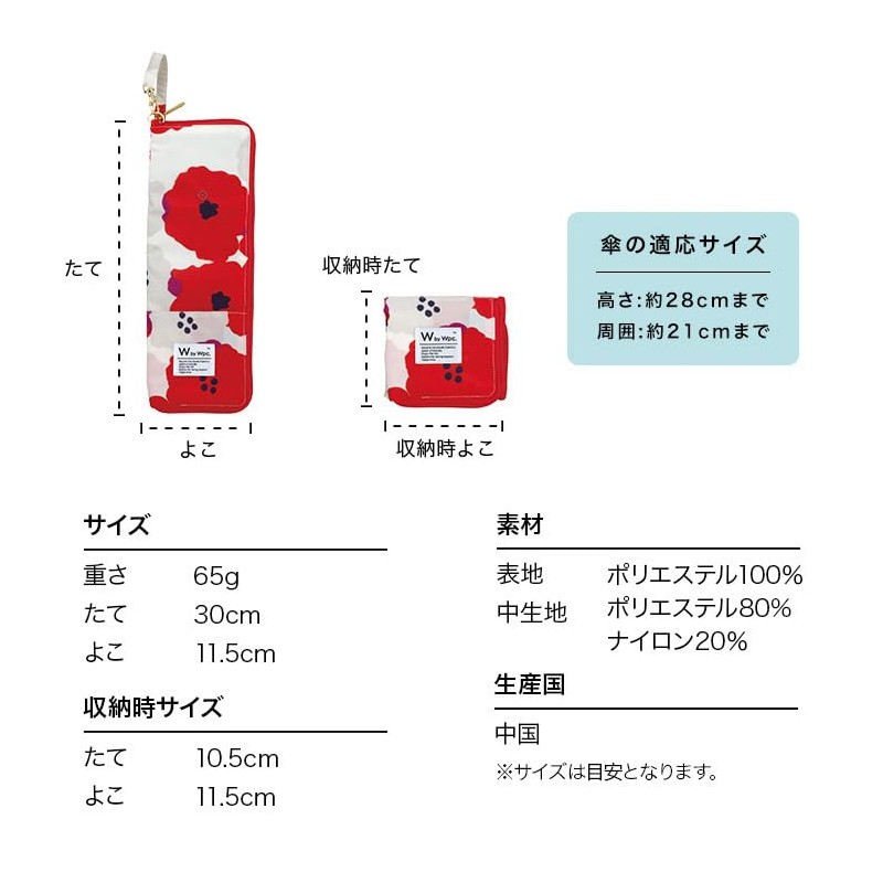 [2025] Wpc. Patterns Umbrella Case, Botanical Garden, Gray W173-9139-202
