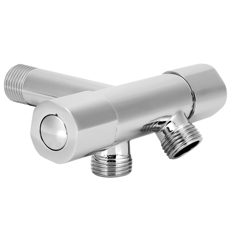 G1/2in Thread Brass 1 Inlet 2 Outlet Angle Valve ThreeWay