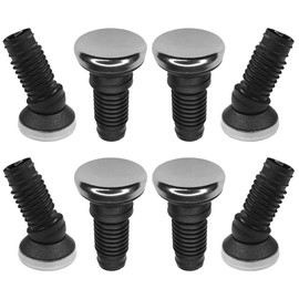 cyclingcolors 8 x Furniture Gliders Adjustable Foot with Joint and Stainless Steel Sliding Surface Joint Gliders Chair Gliders for Round Tubes Adjustable Foot Chair Legs Angle 20° 25/16 mm