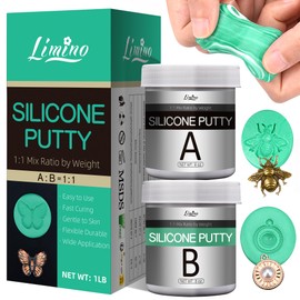 Silicone Putty - 1 Lb Flexible Silicone Mold Making Kit for Silicone Molds Making, Casting - Easy 1:1 Mixing Ratio Fast Cured Silicone Putty Paste for Resin Molds, Soap Molds, Candle Molds, Crafts