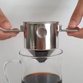 Reusable, Easy to Clean, Foldable Stainless Steel Pour Over Coffee Filter