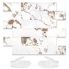 STICKGOO 10 Sheets Peel and Stick Backsplash, Aluminum Composite 3D