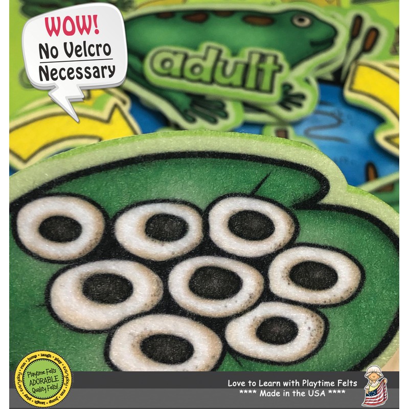 Playtime Felts Frog Life Cycle 14 Adorable PRECUT & Ready