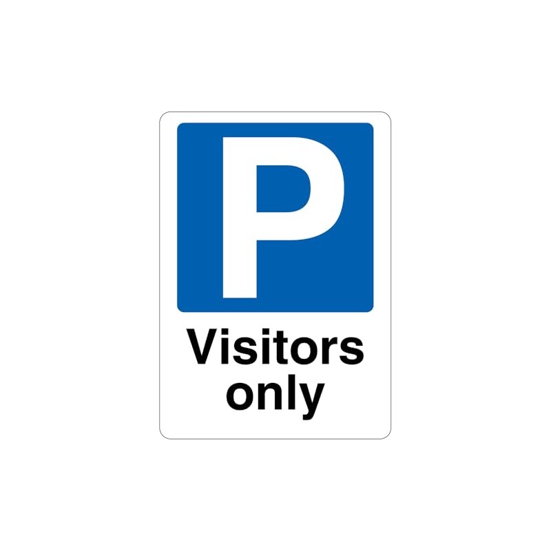 V Safety Visitors Only - Mandatory Blue Parking 210 x