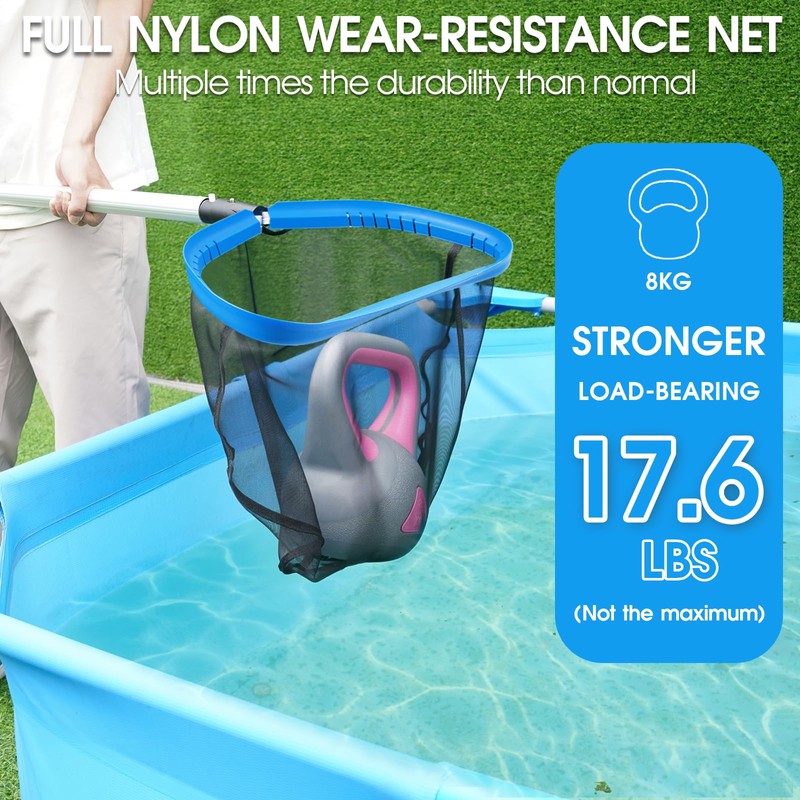 Upgraded Self-Repair Pool Net, Pool & Pond Cleaning Skimmer with