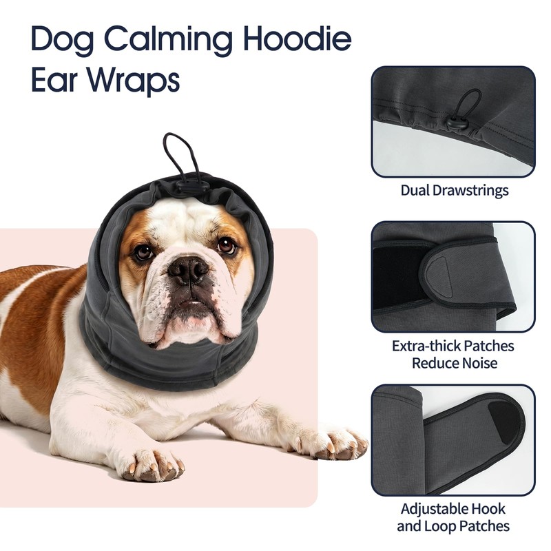 IECOii Dog Ear Muffs No Shake Ear Wrap for Hematoma,Pet