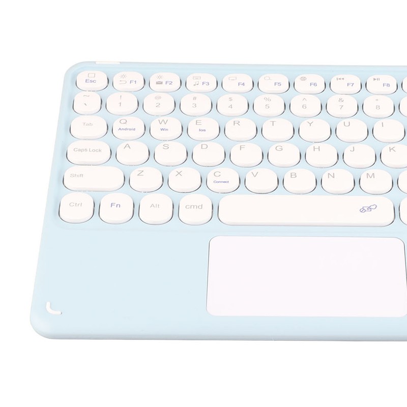 Touch Wireless Keyboard Round Keycaps Ergonomic Design Ultra Thin Smart